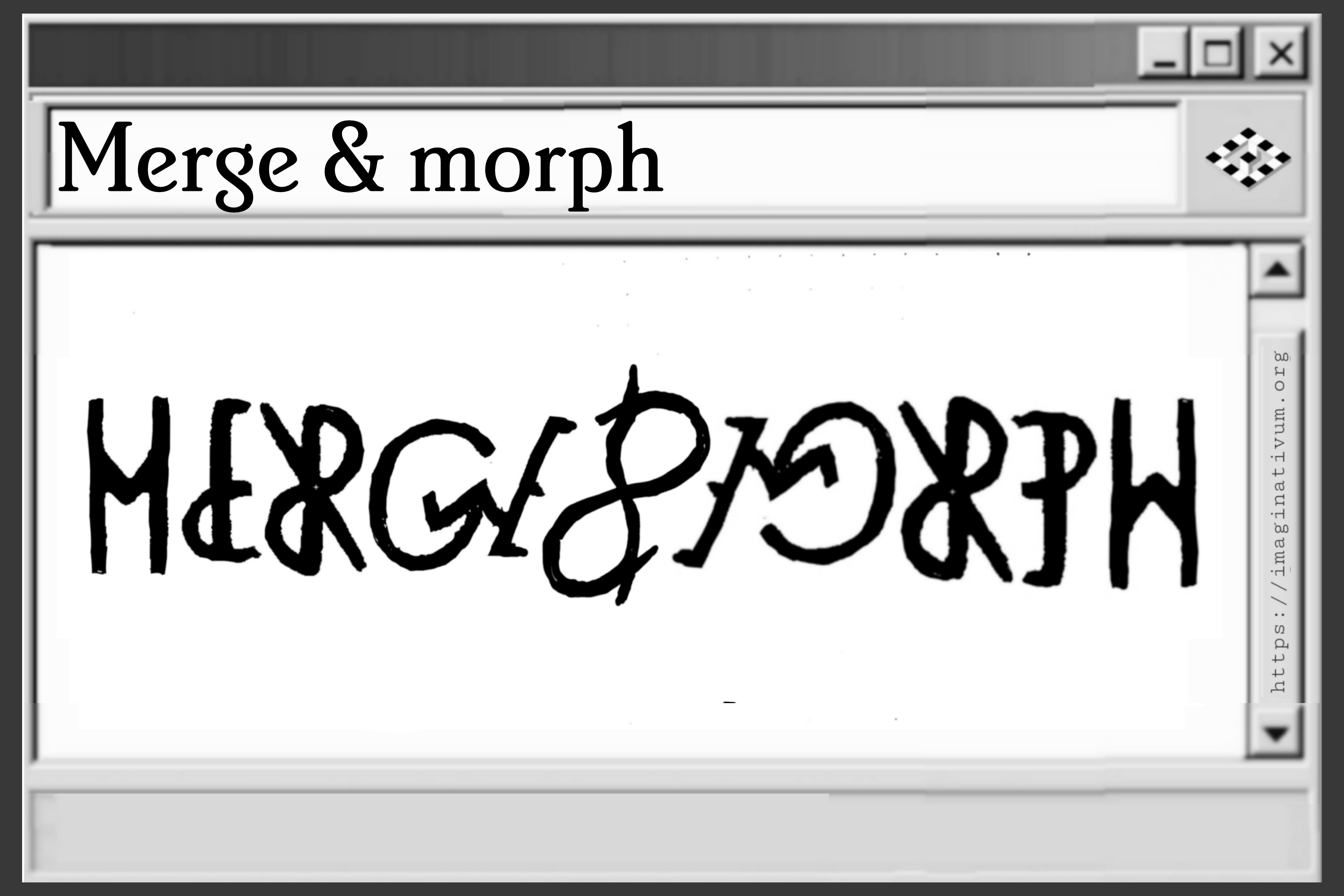 <b>Ambigram Merge and Morph</b><br/><br/>Merging patterns is the process of morphing.