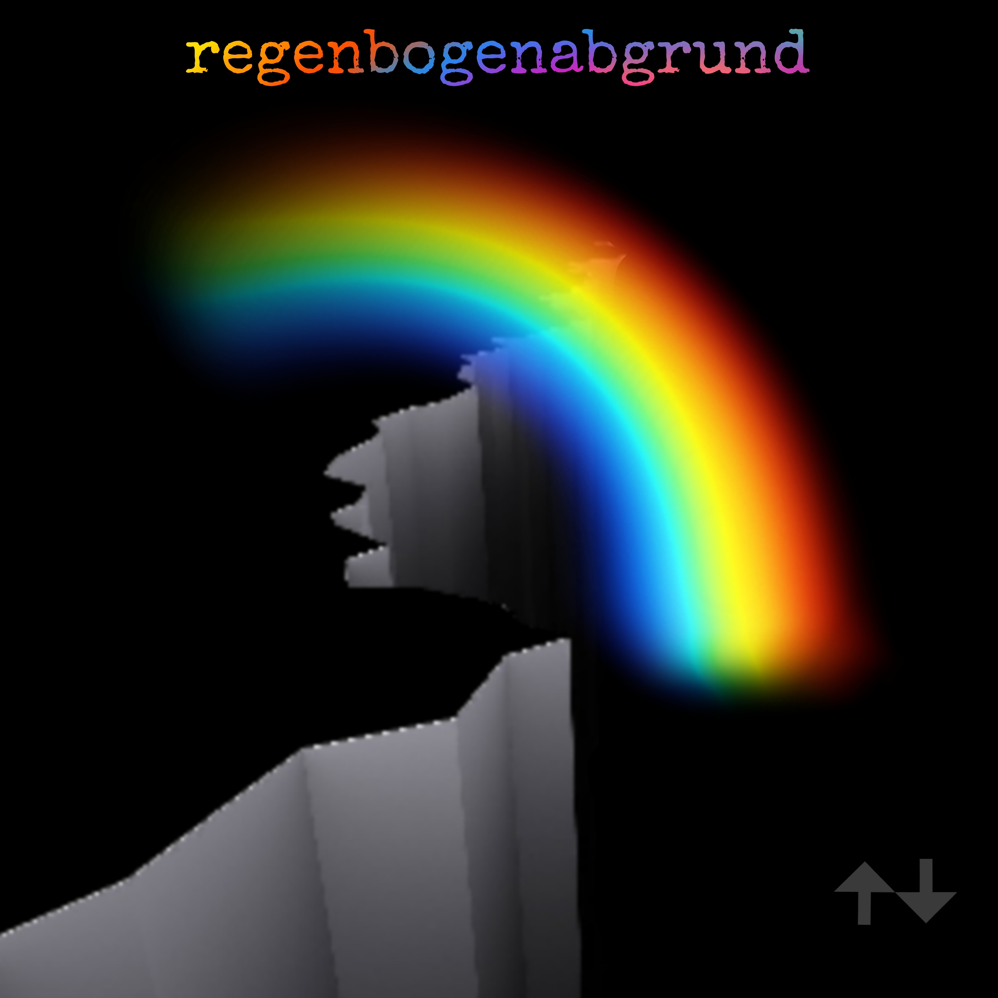 <b>Regenbogenabgrund - Rainbow abyss</b><br/><br/>The rainbow abyss; Beyond polarizing, igniting something worthwile out of suffering; we can find enlightenment in the deepest depths of despair.<br/><br>To exist means to suffer; but to live means to find joy in the process of suffering.<br/>What even is darkness? And why do we give it a negative value? Isn't darkness just the medium, like an empty piece of paper that wants to be filled?<br/>Why does a lack of a pre-defined sense of purpose appear depressing to us, if we ourselves can create sense entirely on our own? Why don't we find it liberating to decide for ourselves what we want to do with the short period of time we are able to experience consciousness?<br/><br/>A pre-defined sense of purpose would be too futile - and isn't it kind of ironic?